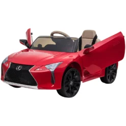 HOMCOM Kinderauto Von Lexus Kinderfahrzeug Elektroauto Mit MP3 Licht Musik Kunststoff Metall Rot 106x63x44 Cm -Homcom f02832c06ca1a424fed8fc847d7298b4