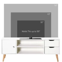 HOMCOM TV Lowboard Fernsehtisch Fernsehschrank Mit Schrank 2 Schubladen Holzfüße Wohnzimmer Weiß 120 X 28 X 44 Cm 18 HOMCOM TV Lowboard Fernsehtisch Fernsehschrank Mit Schrank 2 Schubladen Holzfüße Wohnzimmer Weiß 120 X 28 X 44 Cm -Homcom f040b92469900e644f72c00a1e211cf5
