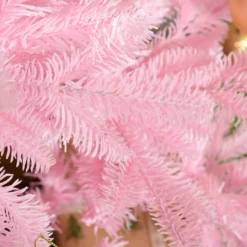 HOMCOM Künstlicher Weihnachtsbaum 1,5 M Christbaum Mit Abnehmbarer Und Faltbarer Basis Tannenbaum Einfacher Aufbau 576 Äste Flammhemmend Automatisch PVC Rosa Ø75 X 150 Cm -Homcom f11756a11d8cf14a129a7f2cf160aad1