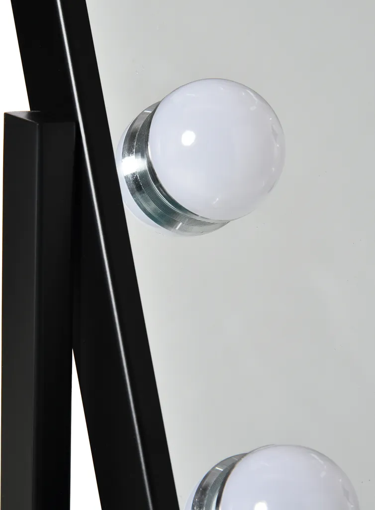 HOMCOM Schminkspiegel Hollywood Makeup Spiegel Mit 12 Dimmer-LED-Leuchten 3 Lichtfarben Kosmetikspiegel Touch-Steuerung 12W Für Schlafzimmer 32,8 X 11 X 47,4 Cm 10 HOMCOM Schminkspiegel Hollywood Makeup Spiegel Mit 12 Dimmer-LED-Leuchten 3 Lichtfarben Kosmetikspiegel Touch-Steuerung 12W Für Schlafzimmer 32,8 X 11 X 47,4 Cm – Bild 8