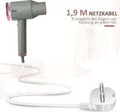 HOMCOM Dampfglätter Dampfbürste Faltbar Kleidung Hemden Dampfbügeleisen Mit 160 Ml Wassertank 1520 W Schnelles Aufheizen Aluminium Kunststoff Grau+Rosa 27,5 X 18,2 X 9 Cm 16 HOMCOM Dampfglätter Dampfbürste Faltbar Kleidung Hemden Dampfbügeleisen Mit 160 Ml Wassertank 1520 W Schnelles Aufheizen Aluminium Kunststoff Grau+Rosa 27,5 X 18,2 X 9 Cm -Homcom f20a3fb84aa4a22239642777ed917944