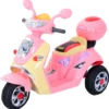 HOMCOM Elektro Kindermotorrad Elektromotorrad Kinderelektroauto Kinderfahrzeug Dreirad, 6V, Metall+PP, 108x51x75cm (Rosa+Gelb) -Homcom f23cc5bc45d0af1249f075f442b4c82b