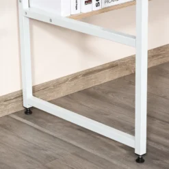 HOMCOM Schreibtisch Für Arbeitszimmer Computertisch Bürotisch Heimbüro Modernes Design Spanplatte Metall Natur 120 X 60 X 75 Cm -Homcom f575d97ecd9f41867349a5d3fcb3bd33