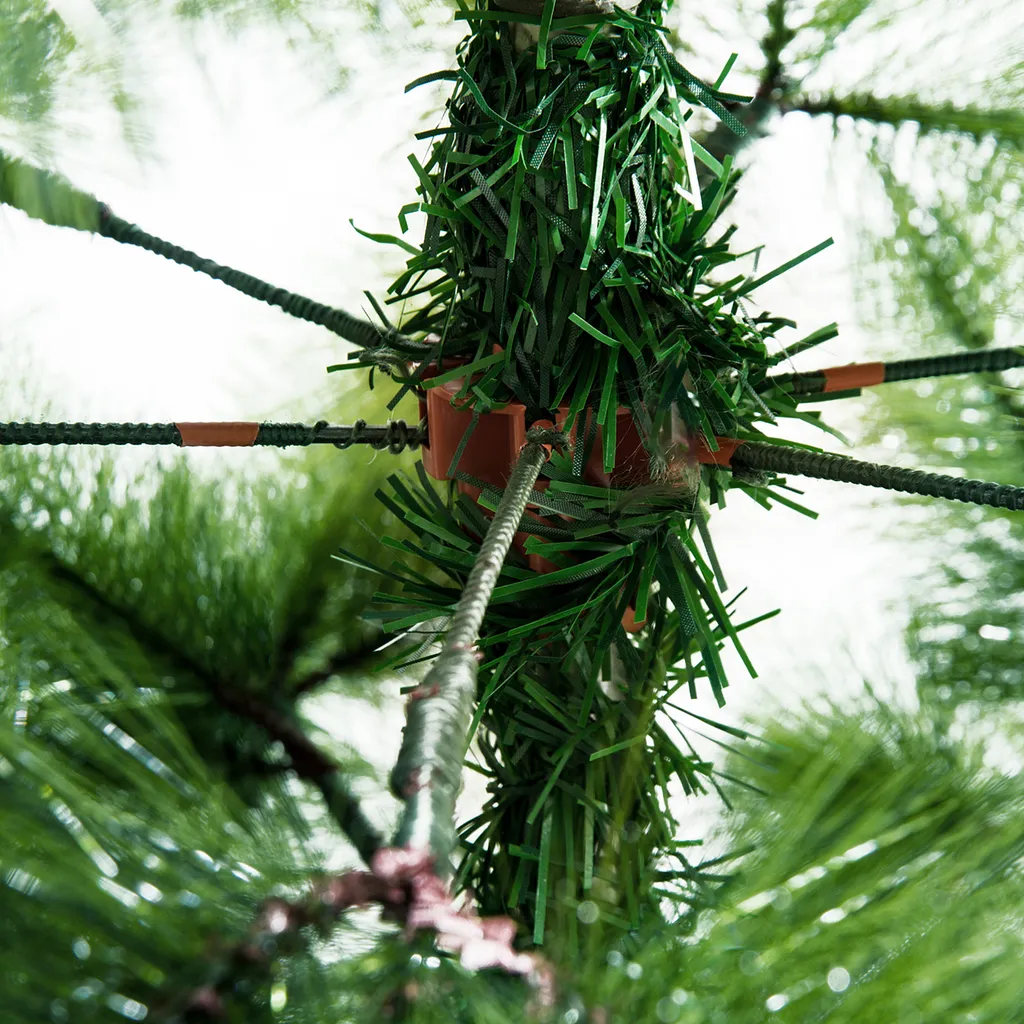 HOMCOM Künstlicher Weihnachtsbaum 2,1 M Christbaum Tannenbaum 505 Äste Dichte Zweige Einfacher Aufbau Authentischer Christbaum Mit Metallständer PET Metall Grün Ø90 X 210 Cm 8 HOMCOM Künstlicher Weihnachtsbaum 2,1 M Christbaum Tannenbaum 505 Äste Dichte Zweige Einfacher Aufbau Authentischer Christbaum Mit Metallständer PET Metall Grün Ø90 X 210 Cm – Bild 6
