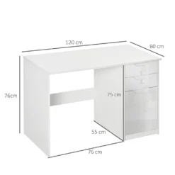 HOMCOM Schreibtisch Computertisch Mit 2 Schubladen Schrank Arbeitstisch Bürotisch Große Tischplatte Weiß 120 X 60 X 76 Cm 12 HOMCOM Schreibtisch Computertisch Mit 2 Schubladen Schrank Arbeitstisch Bürotisch Große Tischplatte Weiß 120 X 60 X 76 Cm -Homcom f9c84904d98b7dbe1ab9d1c1b590874a