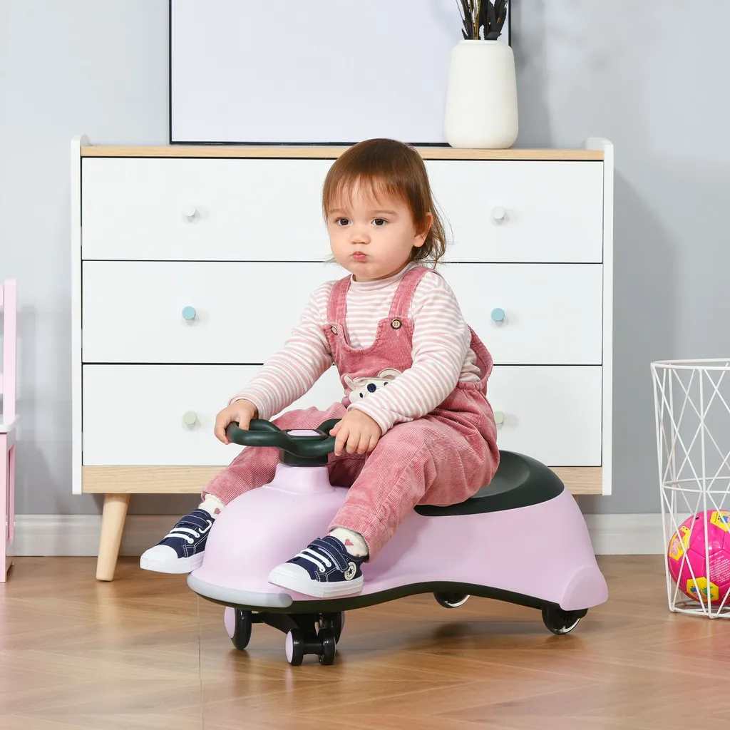 HOMCOM Rutscherauto Bobbycars Rutscher Kinderfahrzeug 5 PolyurethanBlitzräder Kinderauto Mit Aufbewahrungsbox Für Kinder Von 18 Bis 48 Monaten Rosa+Schwarz 77x34x35 Cm 4 HOMCOM Rutscherauto Bobbycars Rutscher Kinderfahrzeug 5 PolyurethanBlitzräder Kinderauto Mit Aufbewahrungsbox Für Kinder Von 18 Bis 48 Monaten Rosa+Schwarz 77x34x35 Cm – Bild 2