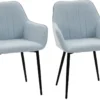 HOMCOM 2er Set Esszimmerstühle Essstühle Polsterstuhl Mit Atmungsaktivem Leinenbezug Wohnzimmerstuhl Sessel Küchenstuhl Mit Rückenlehne Armlehne Und Metallbeinen Leinen Blau 59,5 X 56,5 X 81 Cm 1 HOMCOM 2er Set Esszimmerstühle Essstühle Polsterstuhl Mit Atmungsaktivem Leinenbezug Wohnzimmerstuhl Sessel Küchenstuhl Mit Rückenlehne Armlehne Und Metallbeinen Leinen Blau 59,5 X 56,5 X 81 Cm -Homcom fccbca965151e753dc72e818e9685a43