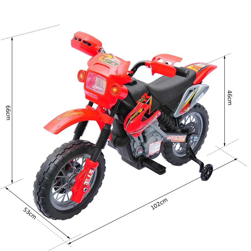 HOMCOM Kinderauto Kinderwagen Elektroauto Kinderfahrzeug Kindermotorrad Quad Elektroquad Kinderquad Elektromotorrad (Motorrad/rot) 9 HOMCOM Kinderauto Kinderwagen Elektroauto Kinderfahrzeug Kindermotorrad Quad Elektroquad Kinderquad Elektromotorrad (Motorrad/rot) – Bild 7